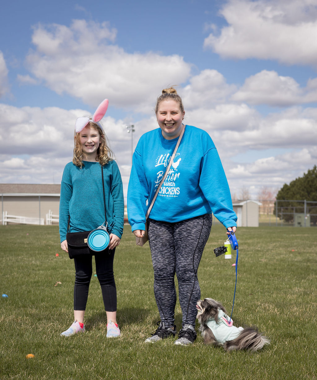 McKenzie and Emily Knudsen with Bonkers